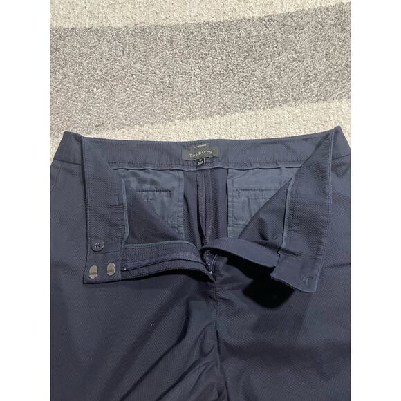 Talbots Ankle Dress Pants Women's Size 12 Dark Blue Hampshire Textured Fabric - Picture 10 of 12
